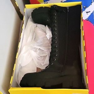 Circus by Sam Edelman Womens Dinah Black Combat & Lace-up Boots Shoes NWT